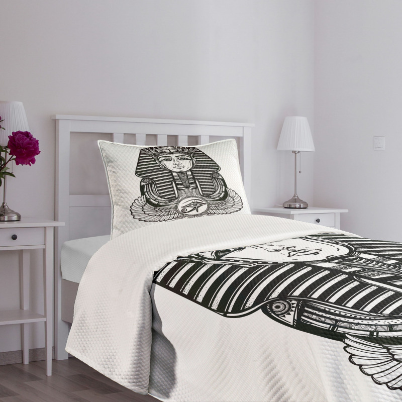 Vintage Pharaoh Tattoo Bedspread Set