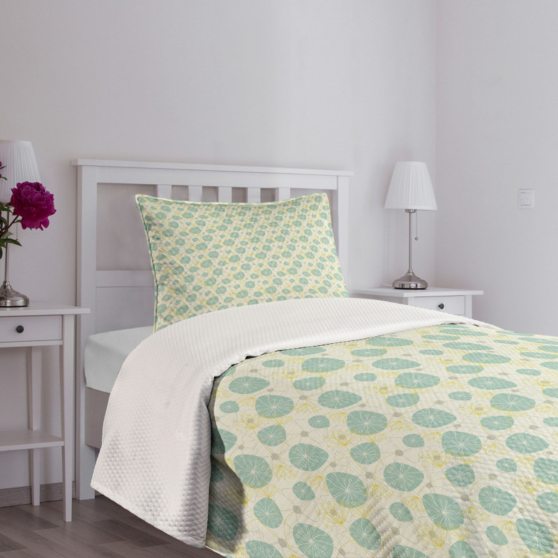 Dandelion Bloom Pattern Bedspread Set