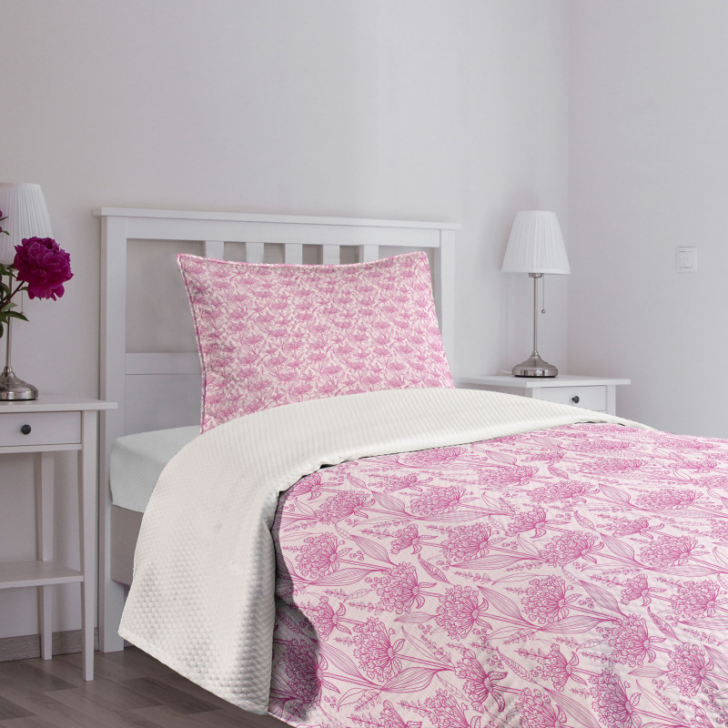 Pastel Spring Bloom Bedspread Set