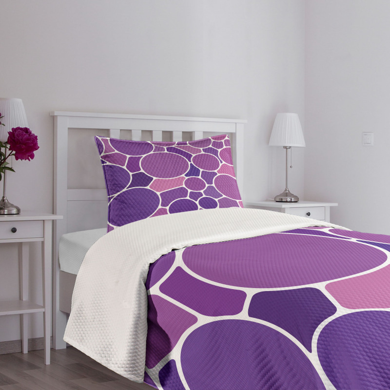 Retro Glass Motif Bedspread Set