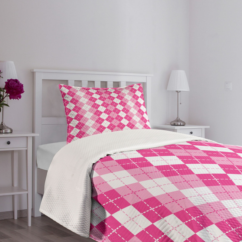 Traditional Argyle Bedspread Set