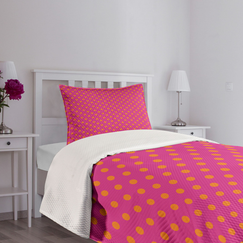 Polka Dots Design Bedspread Set