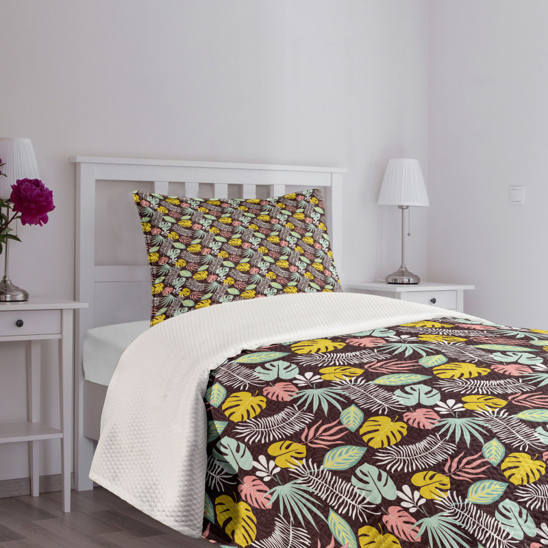 Nature Forest Leaves Bedspread Set