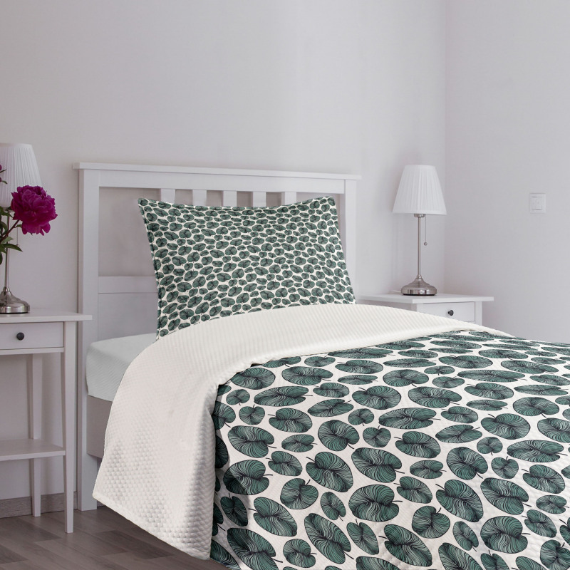 Abstract Exotic Plants Bedspread Set