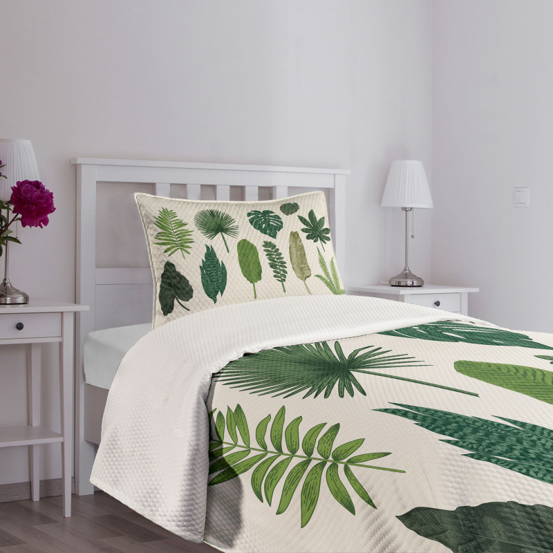 Vintage Botanic Image Bedspread Set