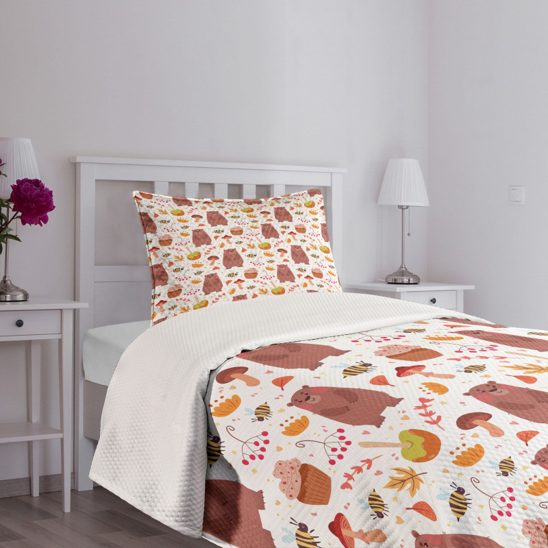 Autumn Forest Wildlife Bedspread Set