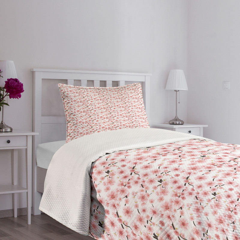 Sakura 3D Design Bedspread Set