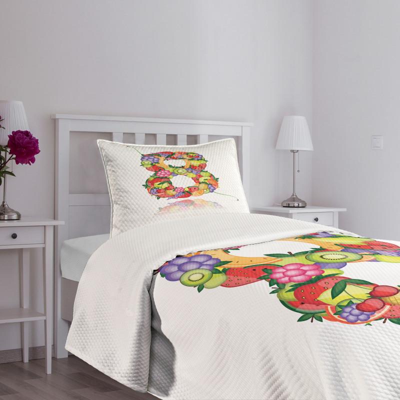 Fruitful 8 Colorful Bedspread Set