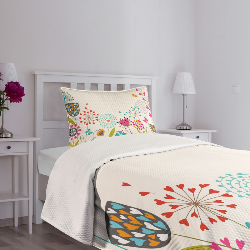 Hearty Dandelion Seeds Bedspread Set