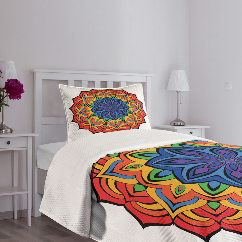 Boho Flowers Bedspread Set