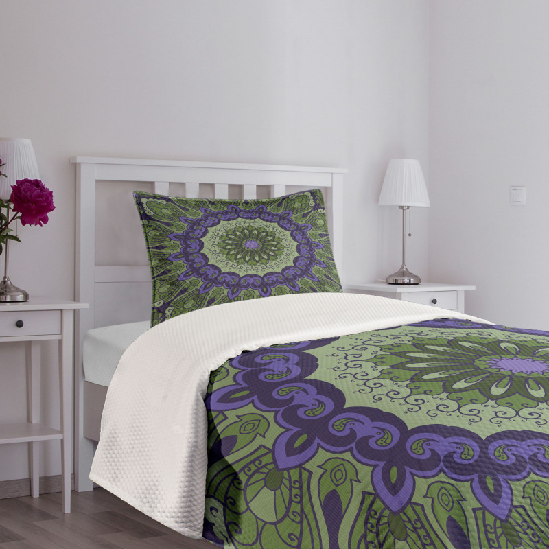 Mandala Leaves Bedspread Set