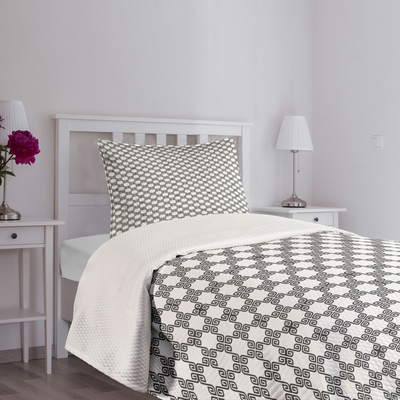 Curved Lines Mosaic Bedspread Set