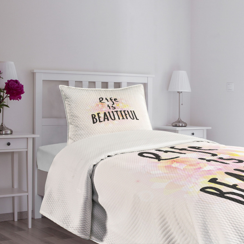 Life is Floral Bedspread Set