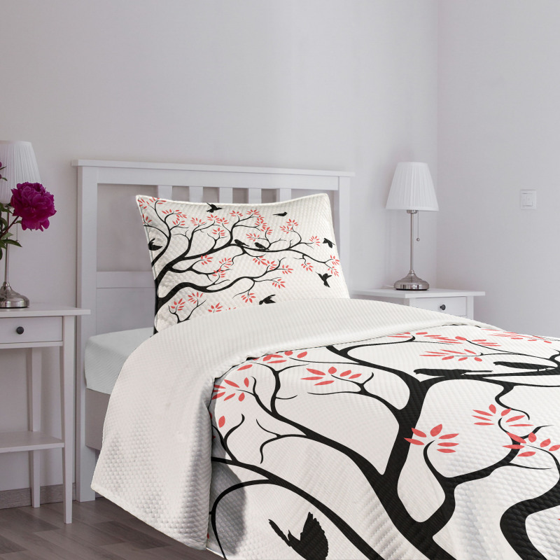 Mockingbird on Plane Tree Bedspread Set