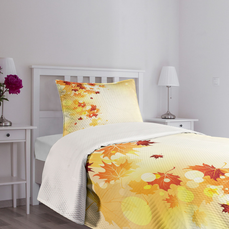 Flying Leaves Season Bedspread Set