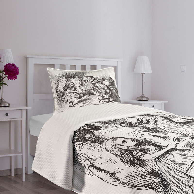 Alice and the Dodo Sketch Bedspread Set