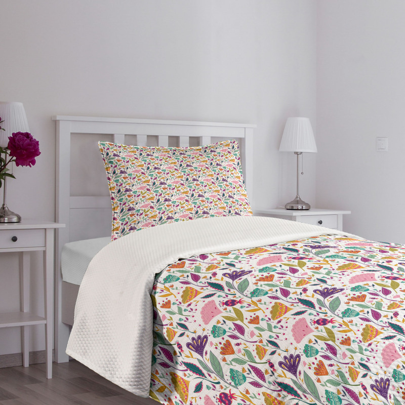 Ornamental Blossoms Art Bedspread Set