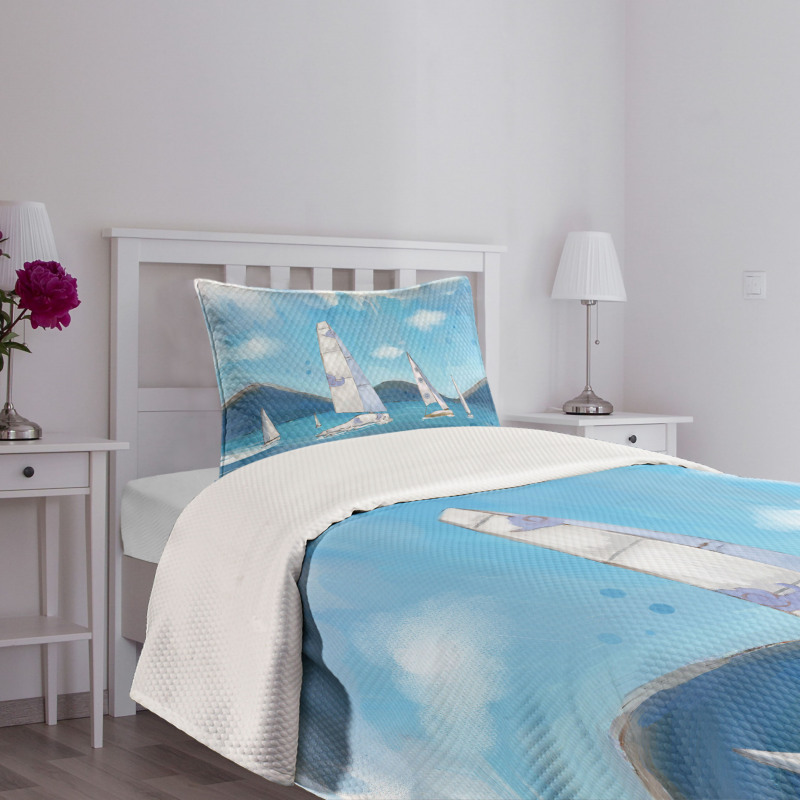 Sailing Landscape Bedspread Set