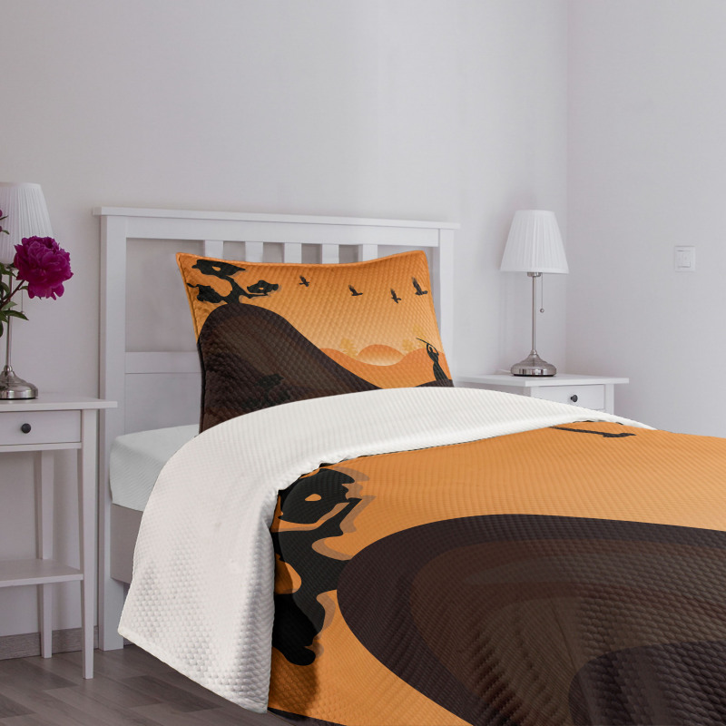 Landscape in Sundown Bedspread Set