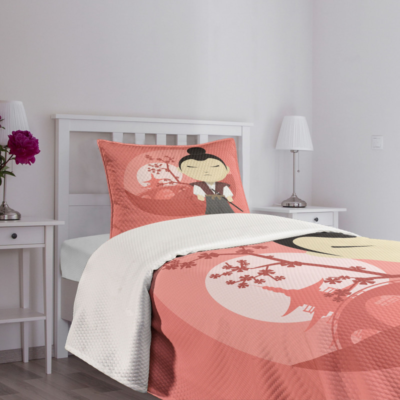 Funny Japan Cartoon Bedspread Set