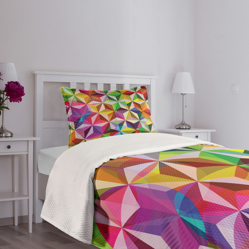 Sixties Rainbow Cubes Bedspread Set