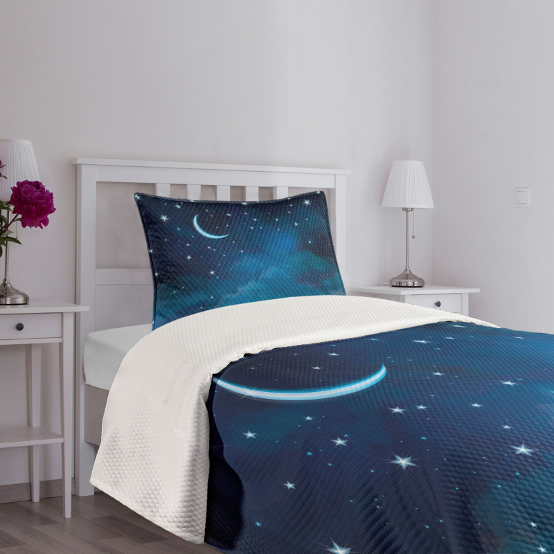 Watercolor Night Sky Bedspread Set