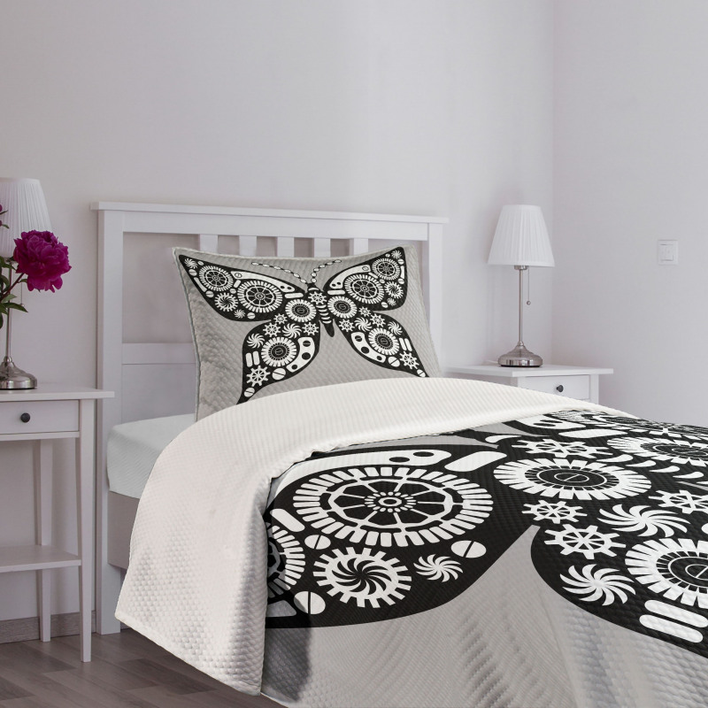 Silhouette Butterfly Bedspread Set