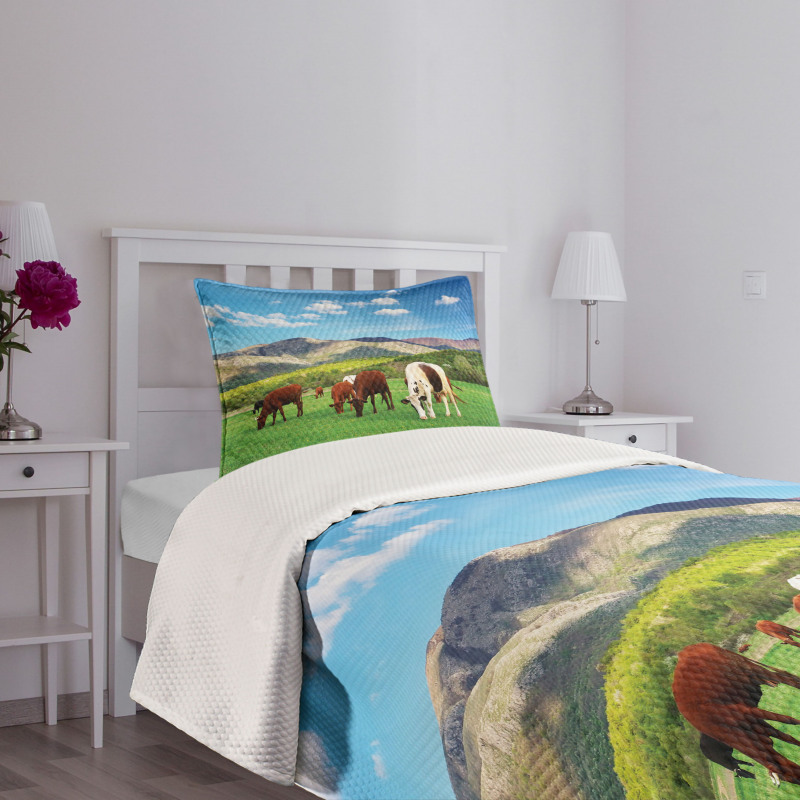 Cow Nature Composition Bedspread Set