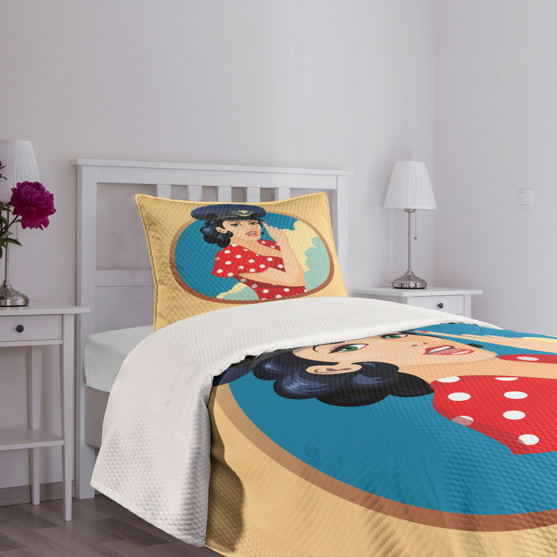 Pilot Captain Hat Bedspread Set