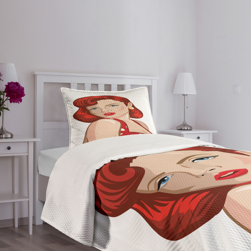 Rolled Hair Ginger Bedspread Set