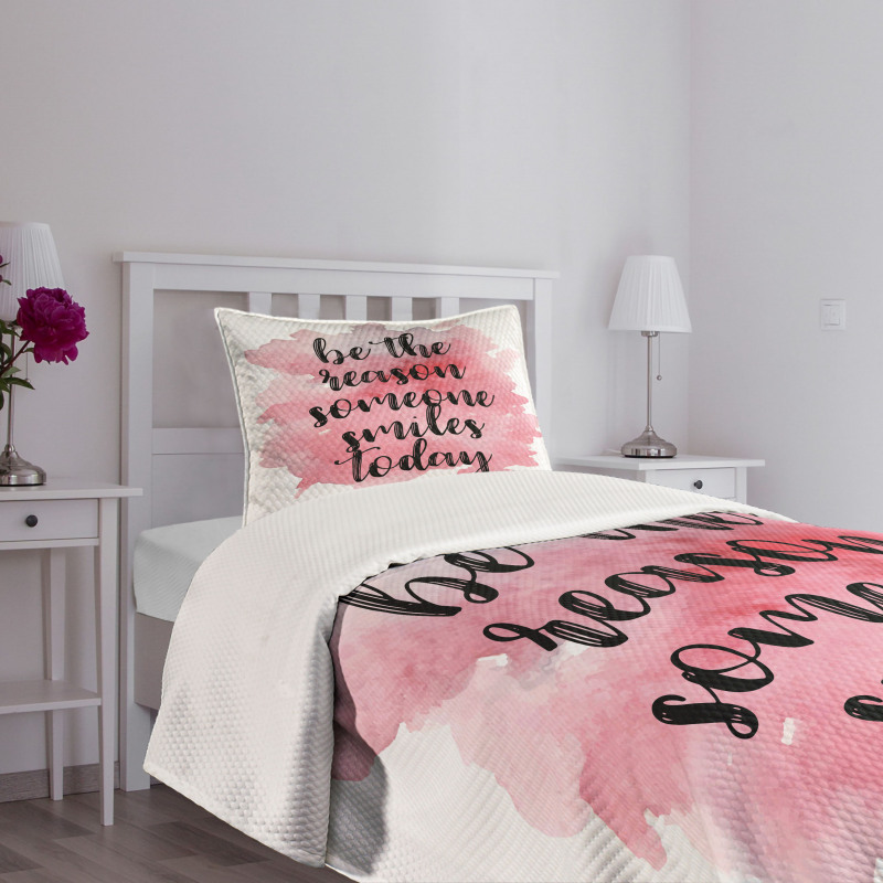 Calligraphy Watercolors Bedspread Set