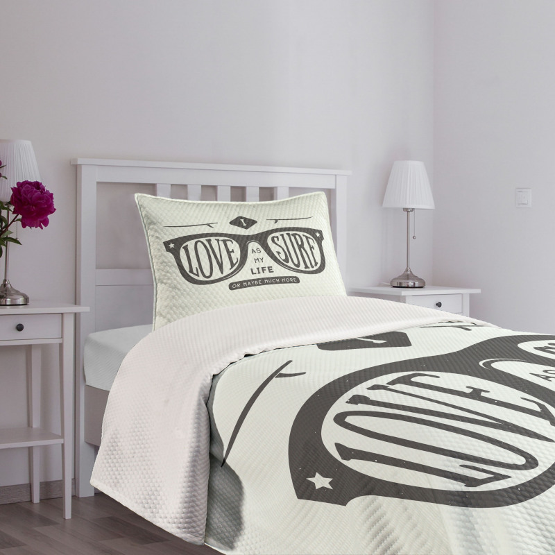 I Love Surf as My Life Bedspread Set