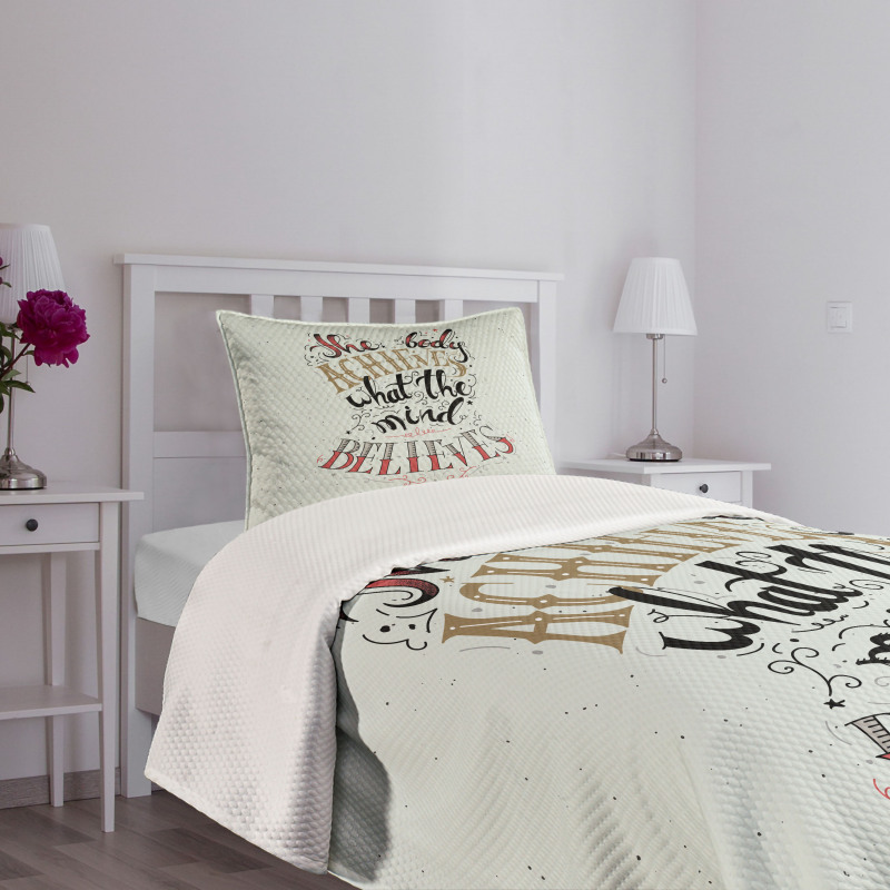 Philosophical Saying Bedspread Set