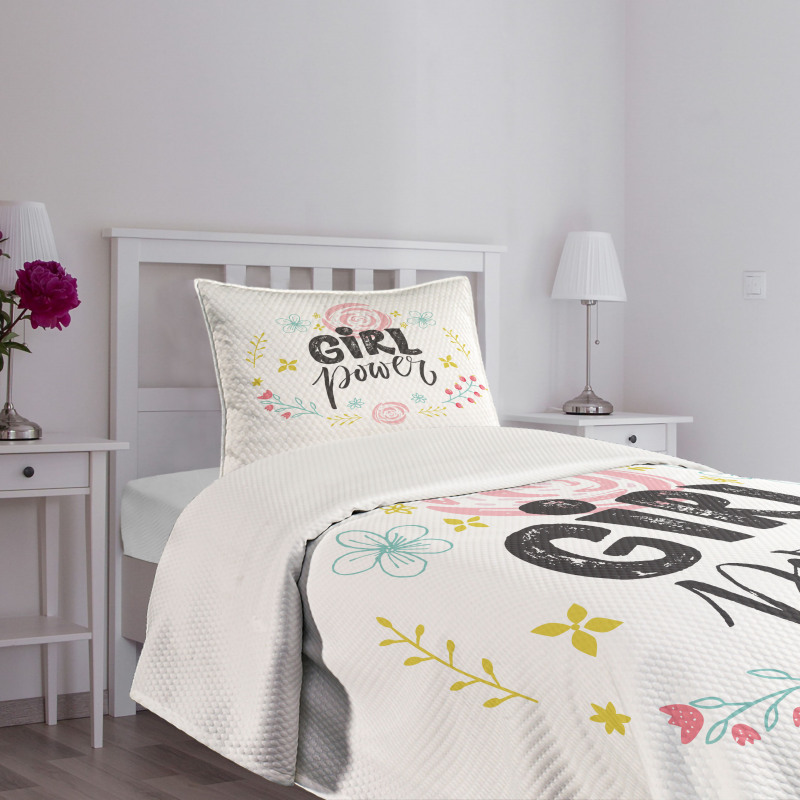 Motivational Girl Power Bedspread Set