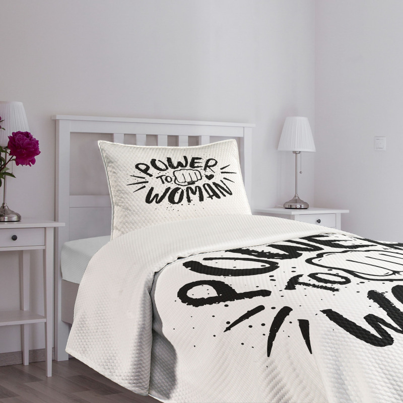 Power Woman Fist Shape Bedspread Set