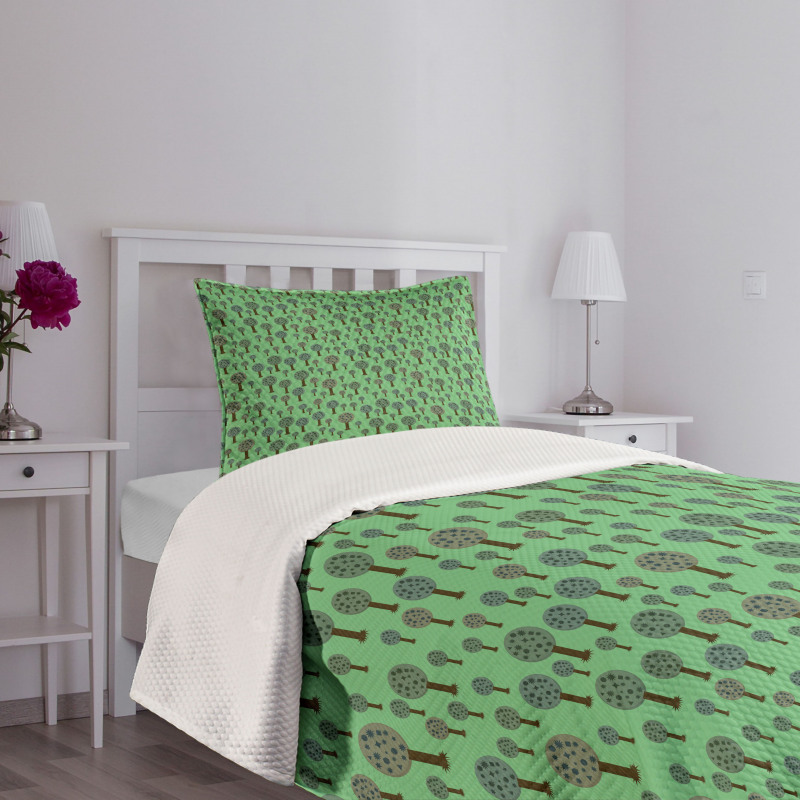 Abstract Trees Bedspread Set