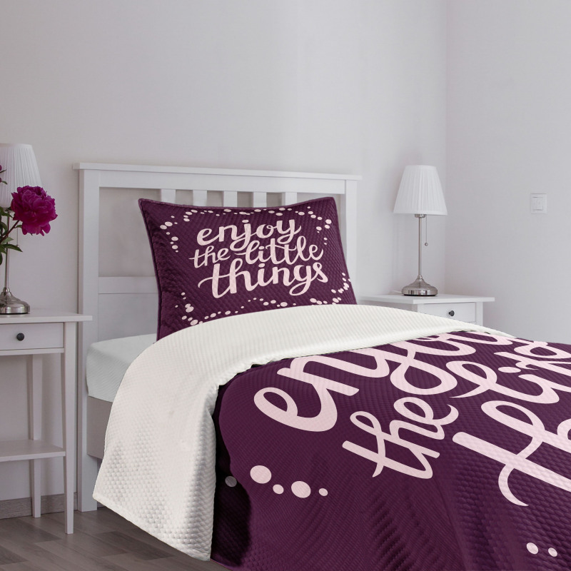 Motivation Boost Phrase Bedspread Set