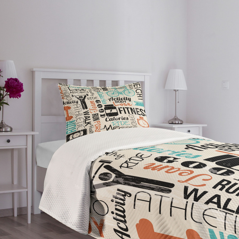 Healthy Life and Sports Bedspread Set