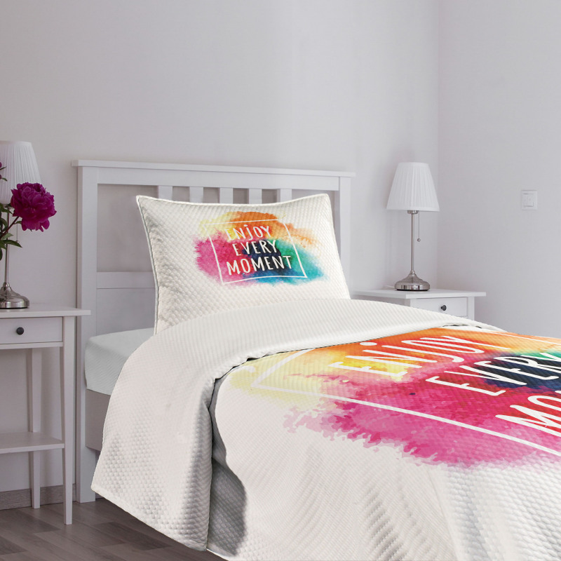 Colorful Dust Clouds Bedspread Set