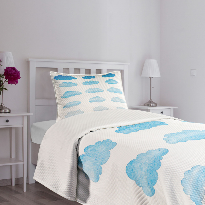 Blended Watercolor Style Bedspread Set