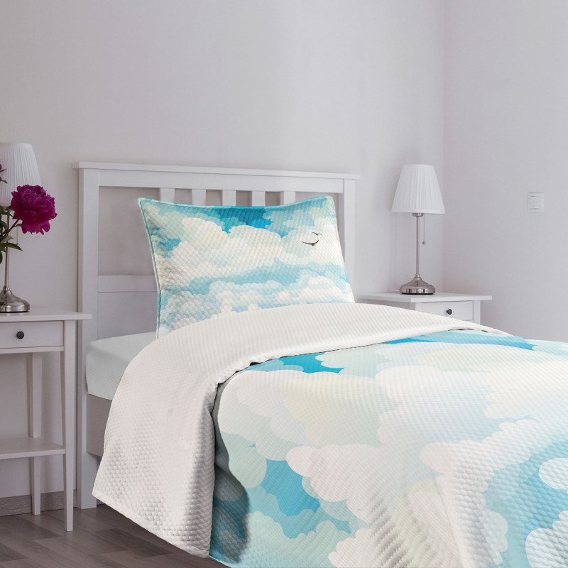 Silhouettes of Birds Bedspread Set