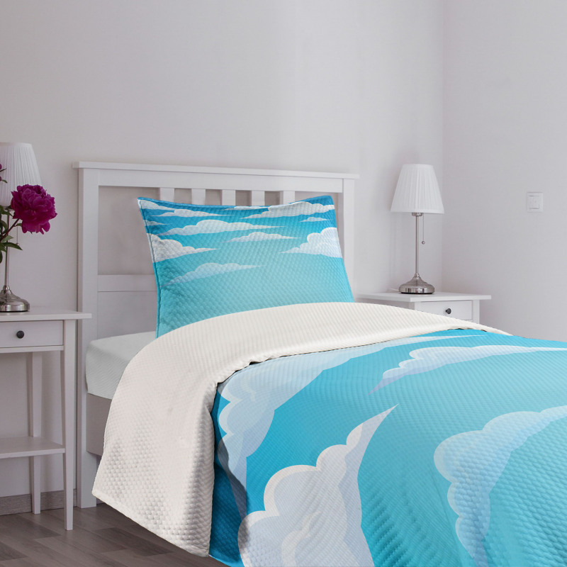 Dispersed Puffy Cumulus Bedspread Set