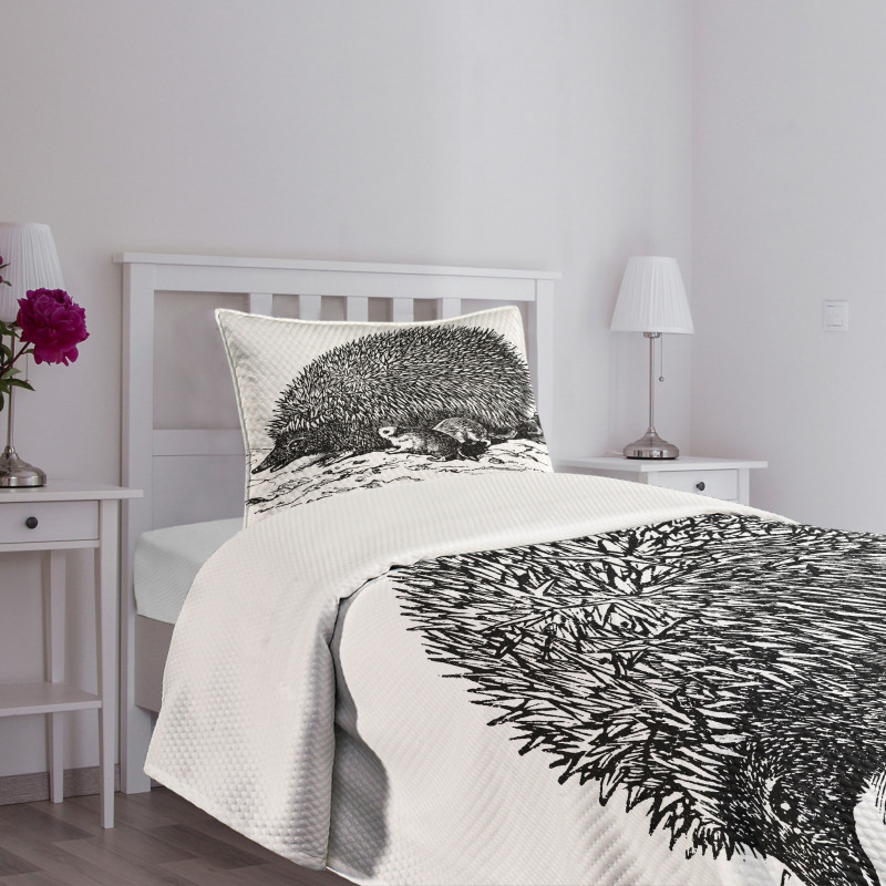 European Hedgehog Bedspread Set