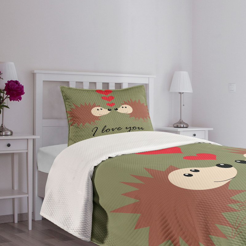 Loving Animal Couple Bedspread Set