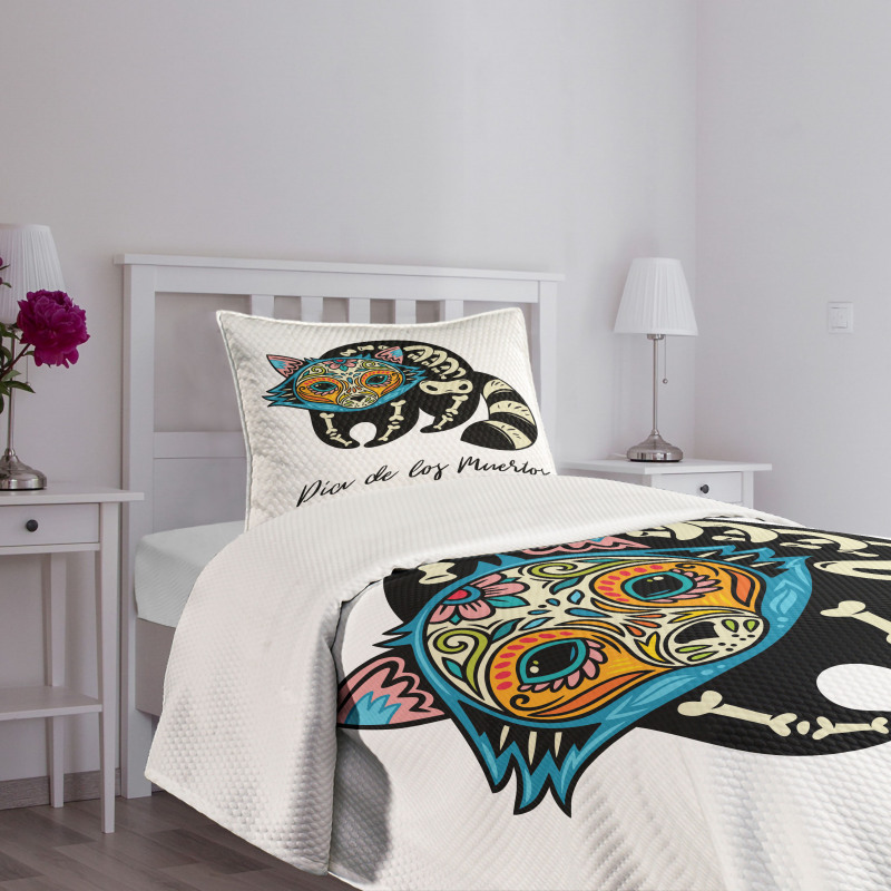 Folk Raccoon Bedspread Set
