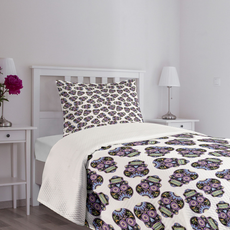 Calavera Skulls Bedspread Set