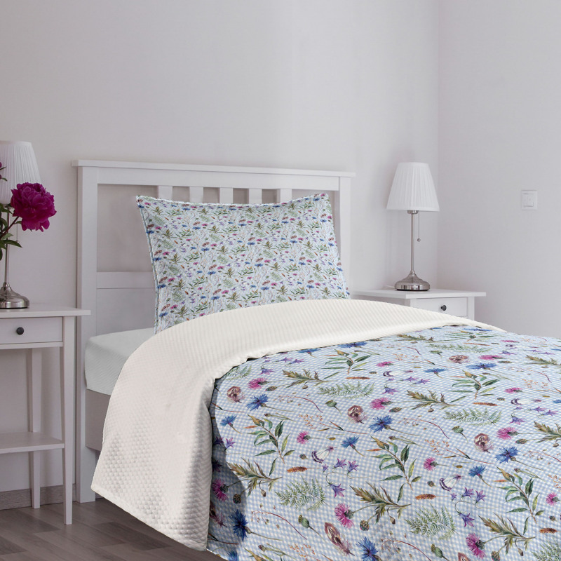 Spring Floral Motifs Bedspread Set