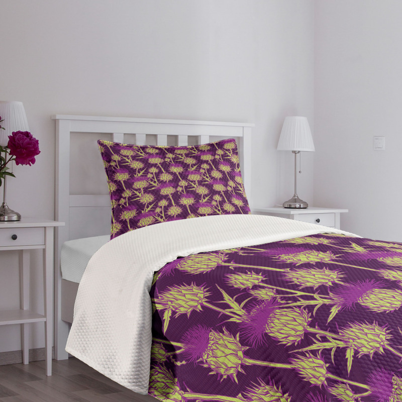 Vibrant Color Scottish Bedspread Set