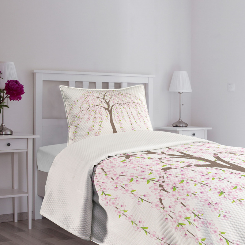 Flowers Oriental Bedspread Set