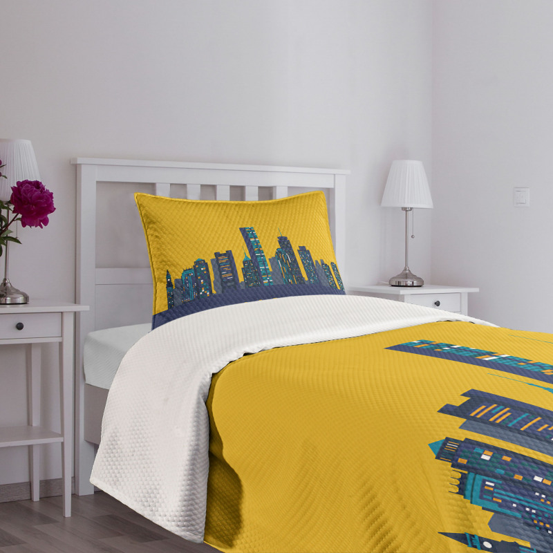 Egg Yolk Colored Sky Bedspread Set